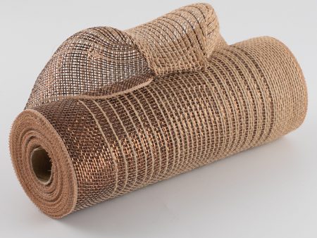 10  Jute Poly Mesh: Chocolate Foil Ombré For Sale