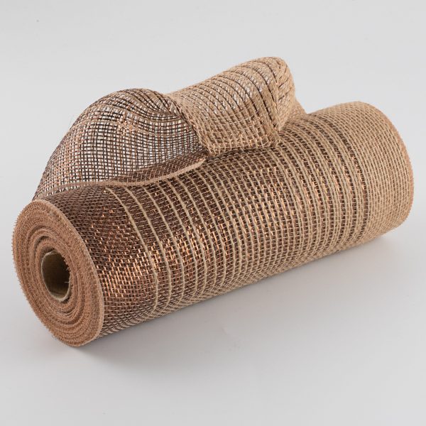 10  Jute Poly Mesh: Chocolate Foil Ombré For Sale