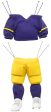 Plush Football Player Wreath Accent: Purple, Yellow, White For Sale