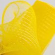 10  Poly Mesh Roll: Metallic Daffodil Yellow Online now