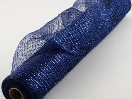 21  Poly Deco Mesh: Metallic Navy Royal on Sale