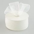 2.5  Poly Deco Mesh Ribbon: White Iridescent Discount