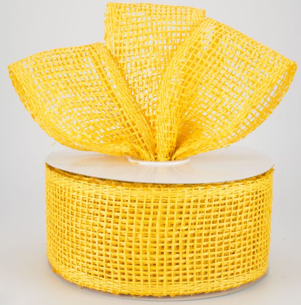 2.5  Poly Burlap Mesh Ribbon: Yellow (20 Yards) Supply