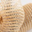 10  Poly Deco Mesh: Wide Foil Metallic Champagne With Gold Online Hot Sale