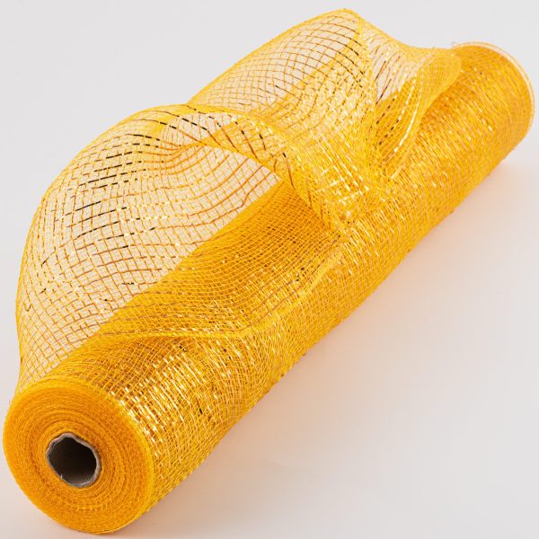 21  Poly Mesh Roll: Metallic Sunflower Yellow Online