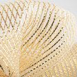 21  Poly Deco Mesh: Wide Foil Metallic Gold With Cream on Sale