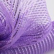 21  Poly Deco Mesh: Wide Foil Metallic Lavender For Sale