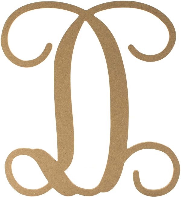 12  Wood Letter Vine Monogram: D Online Hot Sale