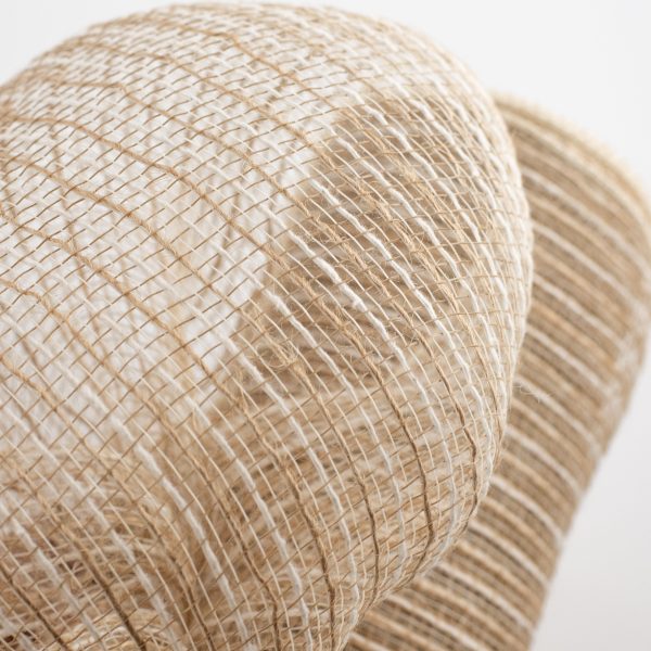 10  Burlap Deco Mesh: Ivory Cotton & Burlap (10 Yards) on Sale