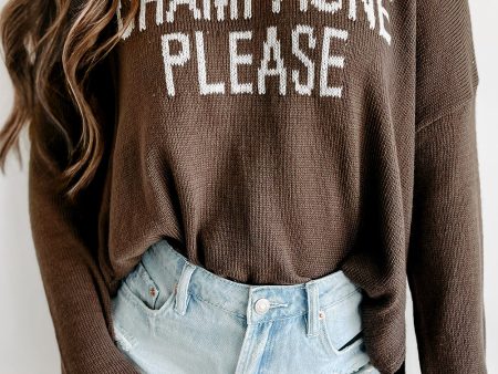 Desert Palm Champagne Please Graphic Sweater For Discount