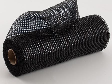 10  Poly Mesh Rolls: Deluxe Wide Foil Black on Sale