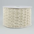 2.5  Jute Mesh Ribbon: Cream (10 Yards) Online Hot Sale