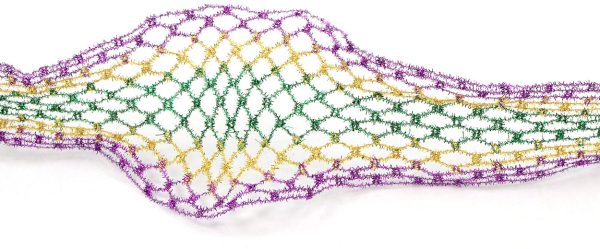 2.5  Purple Gold Green Tinsel Diamond Ribbon (10 Yards) Hot on Sale