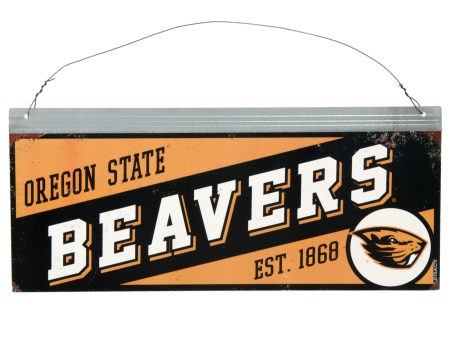 12x5 Collegiate Tin Sign: Oregon State Beavers For Discount