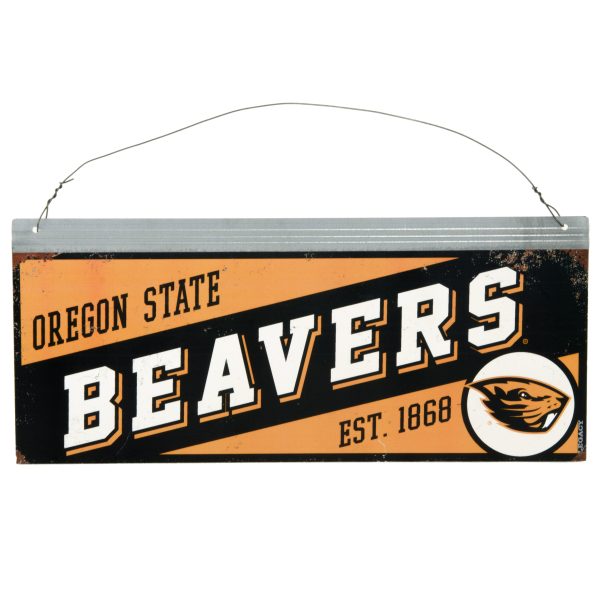 12x5 Collegiate Tin Sign: Oregon State Beavers For Discount