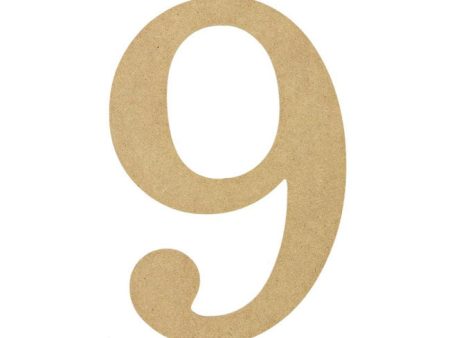 10  Decorative Wood Number: 9 For Sale