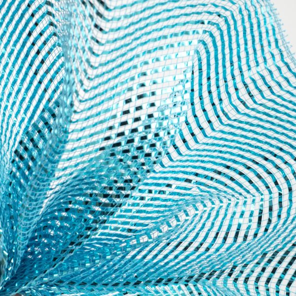 10  Poly Mesh Rolls: Deluxe Wide Foil Turquoise Blue on Sale