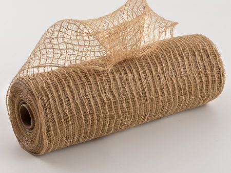 10  Poly Jute Burlap Mesh Roll: Natural Sale