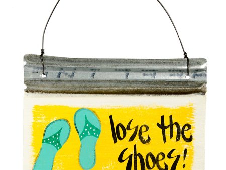 Reclaimed Tin Sign: Lose The Shoes (7  x 10 ) Sale