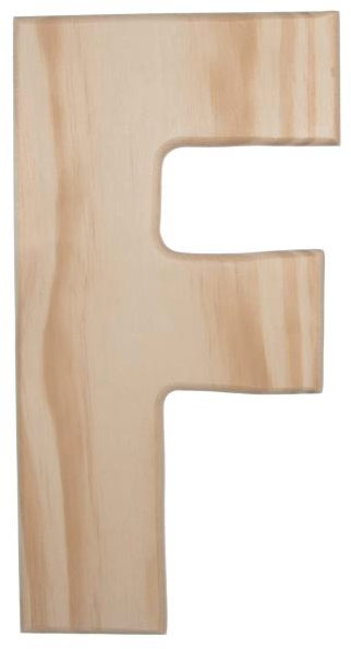 12  Natural Wood Letter: F Discount