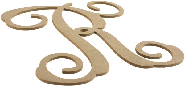 12  Wood Letter Vine Monogram: R Cheap