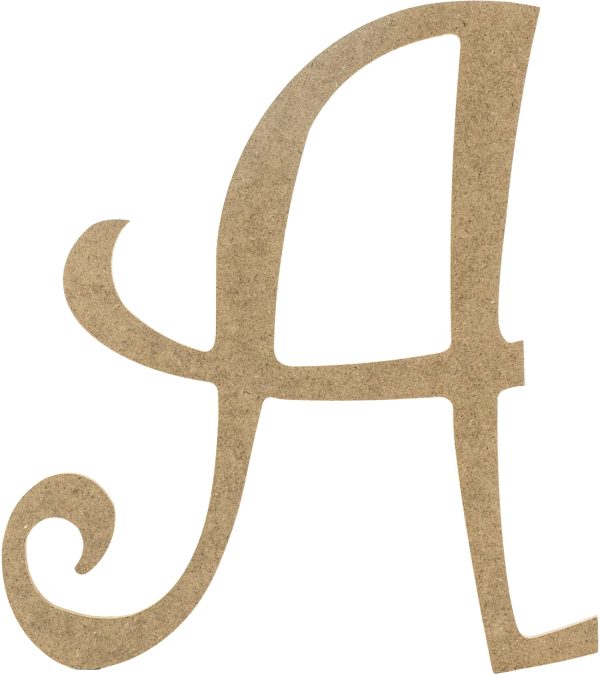 14  Decorative Wooden Curly Letter: A on Sale