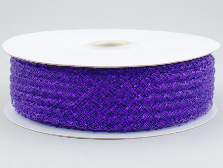 1.5  Deco Flex Mesh Ribbon: Metallic Purple (30 Yards) Sale