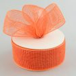 2.5  Poly Deco Mesh Ribbon: Metallic Orange Online Hot Sale