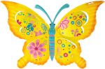 12  Tin Butterfly Hanger: Yellow Online Sale