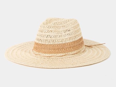 Fame Contrast Straw Braided Sun Hat For Cheap