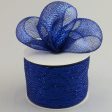 4  Poly Deco Mesh Ribbon: Metallic Navy Royal Online