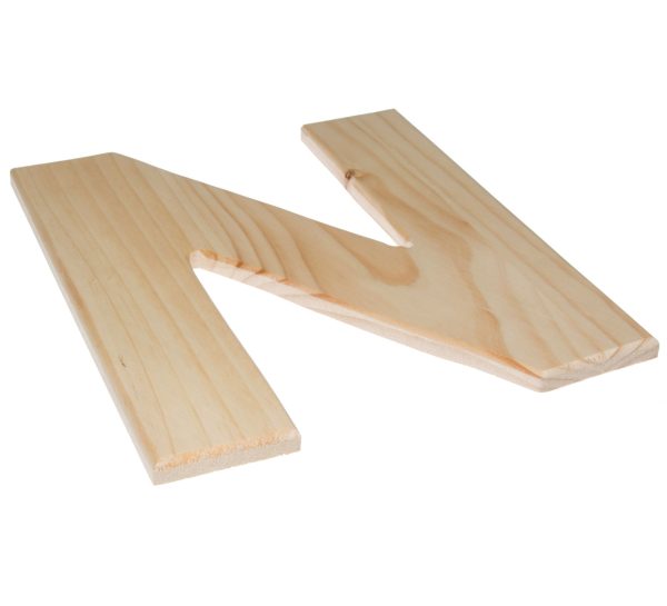 12  Natural Wood Letter: N on Sale