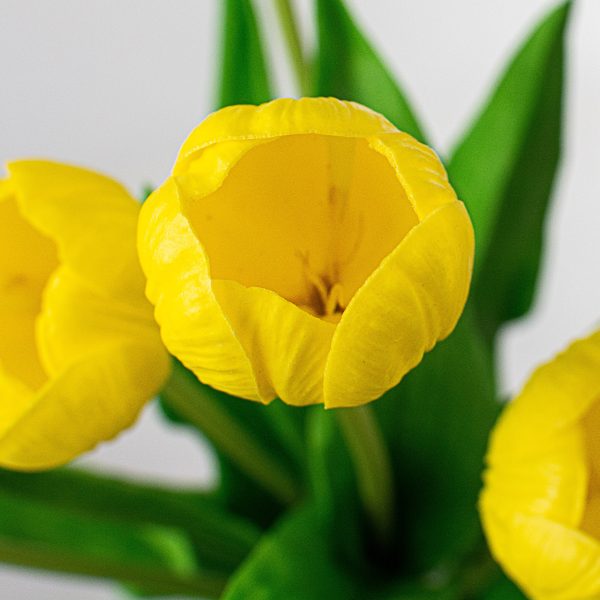 13  Realistic Touch Tulip Bouquet: Yellow (5) For Cheap