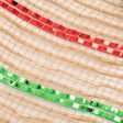 10  Poly Jute Deco Mesh: Natural & Emerald Red Metallic Stripe (10 Yards) Discount