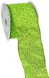 2.5  Lime Green Fuzzy Glitter Ribbon (10 Yards) Discount