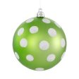 100MM Polka Dot Polka Dot Ornament: Matte Lime Green & White Online Sale