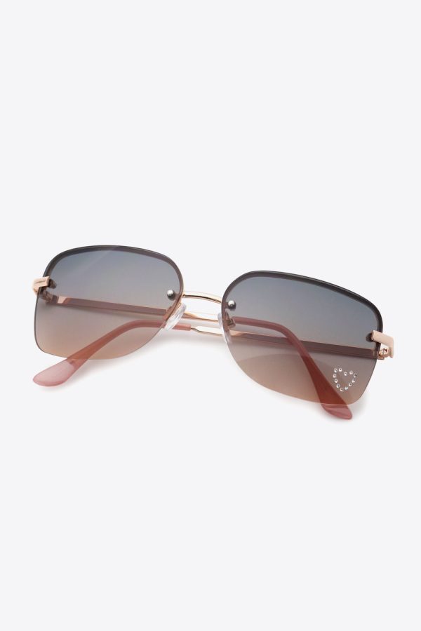 Rhinestone Heart Metal Frame Sunglasses Online Hot Sale