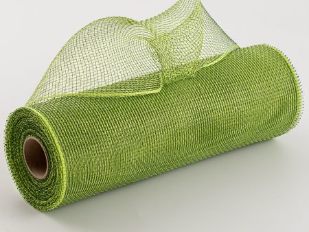 10  Poly Deco Mesh: 2-Tone Moss Green Apple For Discount