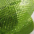 10  Poly Mesh Roll: Deluxe Wide Lime Foil Moss Apple With Lime Sale