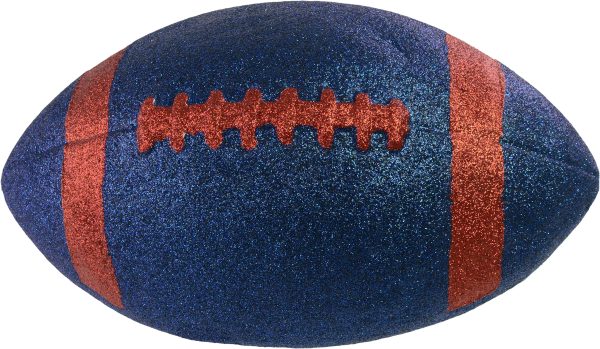 11  Football Accent: Metallic Glitter Navy & Red Fashion