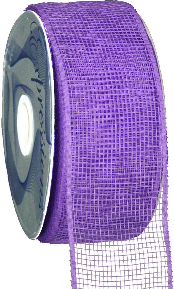 2.5  Poly Deco Mesh Ribbon: Lavender For Discount