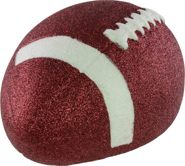 11  Football Accent: Metallic Glitter Maroon & White Online Sale