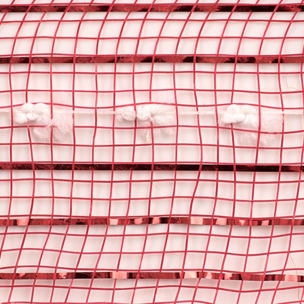 10  Snowball Deco Mesh: Red (10 Yards) Online now