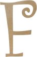 14  Decorative Wooden Curly Letter: F Fashion