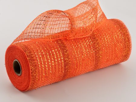 10  Poly Deco Tinsel Mesh: Orange & Orange (10 Yards) Online now