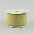 2.5  Wired Edge Burlap Ribbon: Light Green (10 Yards) Sale