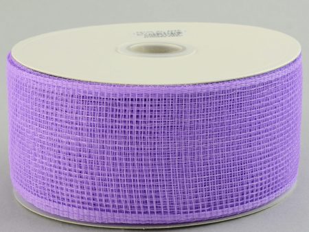 2.5  Poly Deco Mesh Ribbon: Lavender For Discount