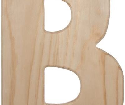 12  Natural Wood Letter: B on Sale