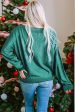 Green Sequined Candy Canes Gingerbread Man Sweater Cheap