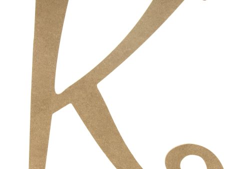 14  Decorative Wooden Curly Letter: K Sale